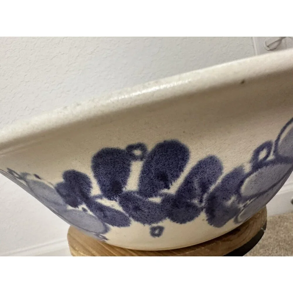 Vintage Rob Bartee 1996 Pottery‎ Large Bowl Floral